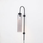 Contemporary Glass Plug-In Wall Sconce Lighting Lobby