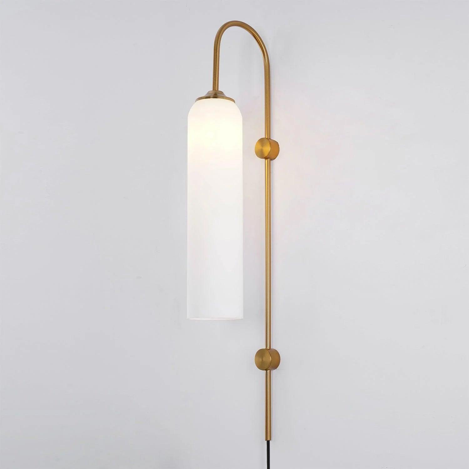 Contemporary Glass Plug-In Wall Sconce Lighting Lobby
