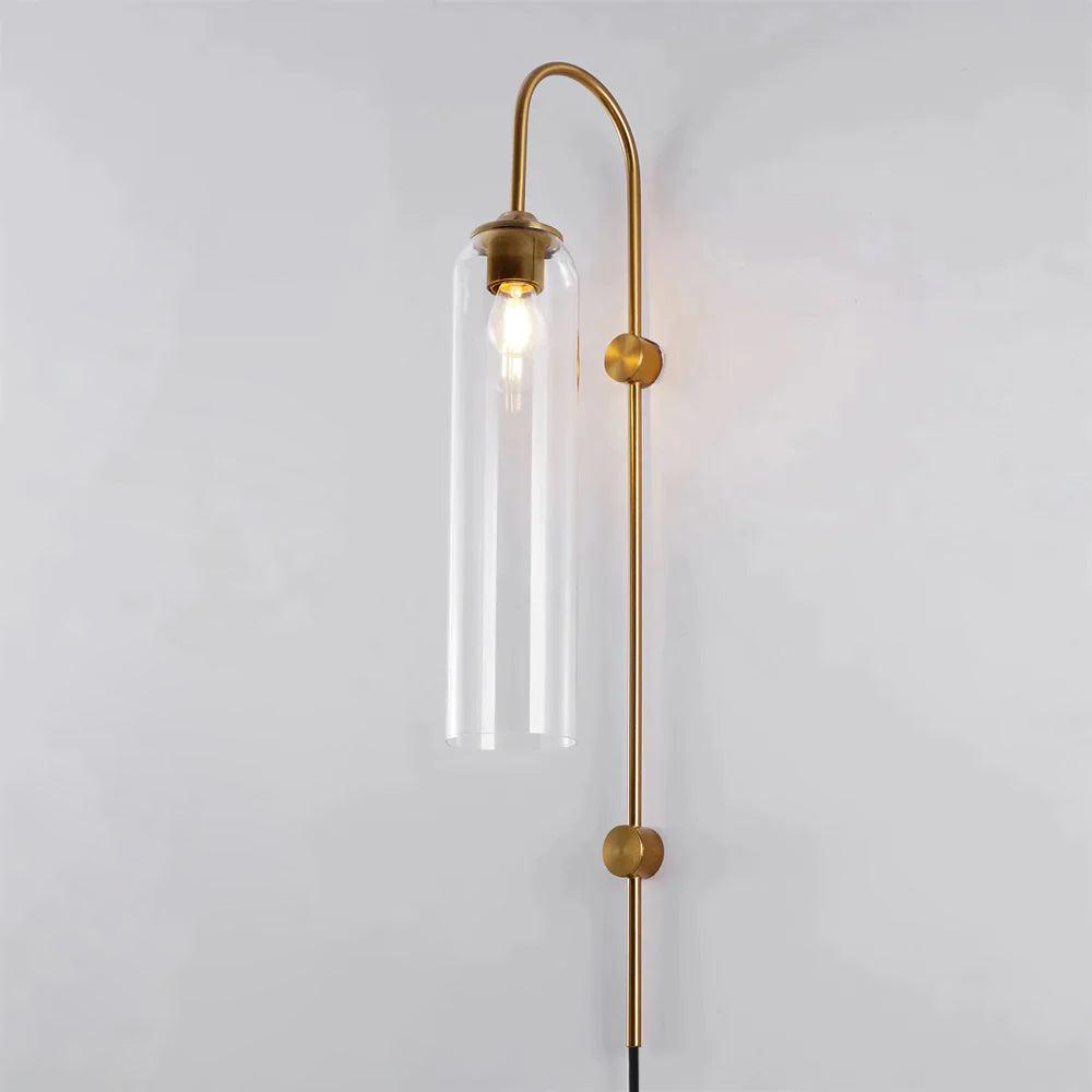 Contemporary Glass Plug-In Wall Sconce Lighting Lobby