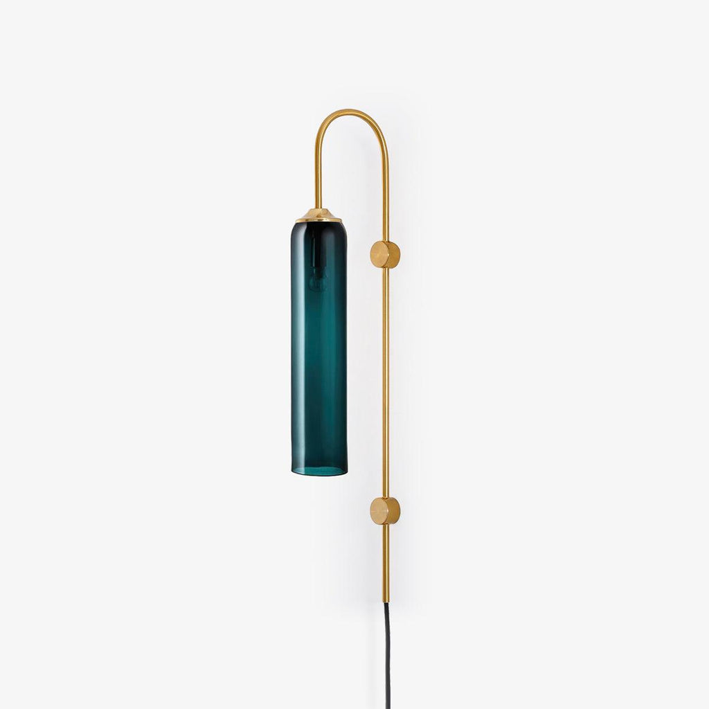Contemporary Glass Plug-In Wall Sconce Lighting Lobby