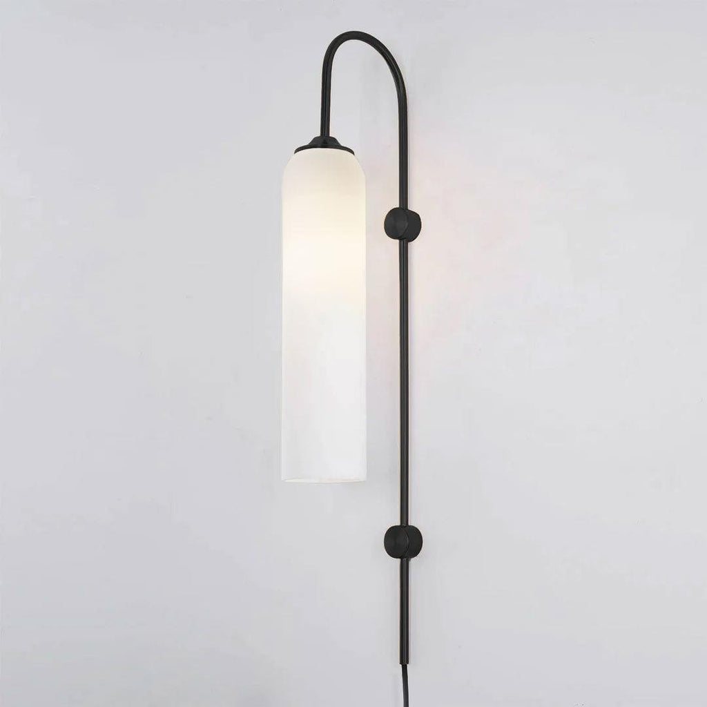 Contemporary Glass Plug-In Wall Sconce Lighting Lobby