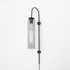 Contemporary Glass Plug-In Wall Sconce Lighting Lobby