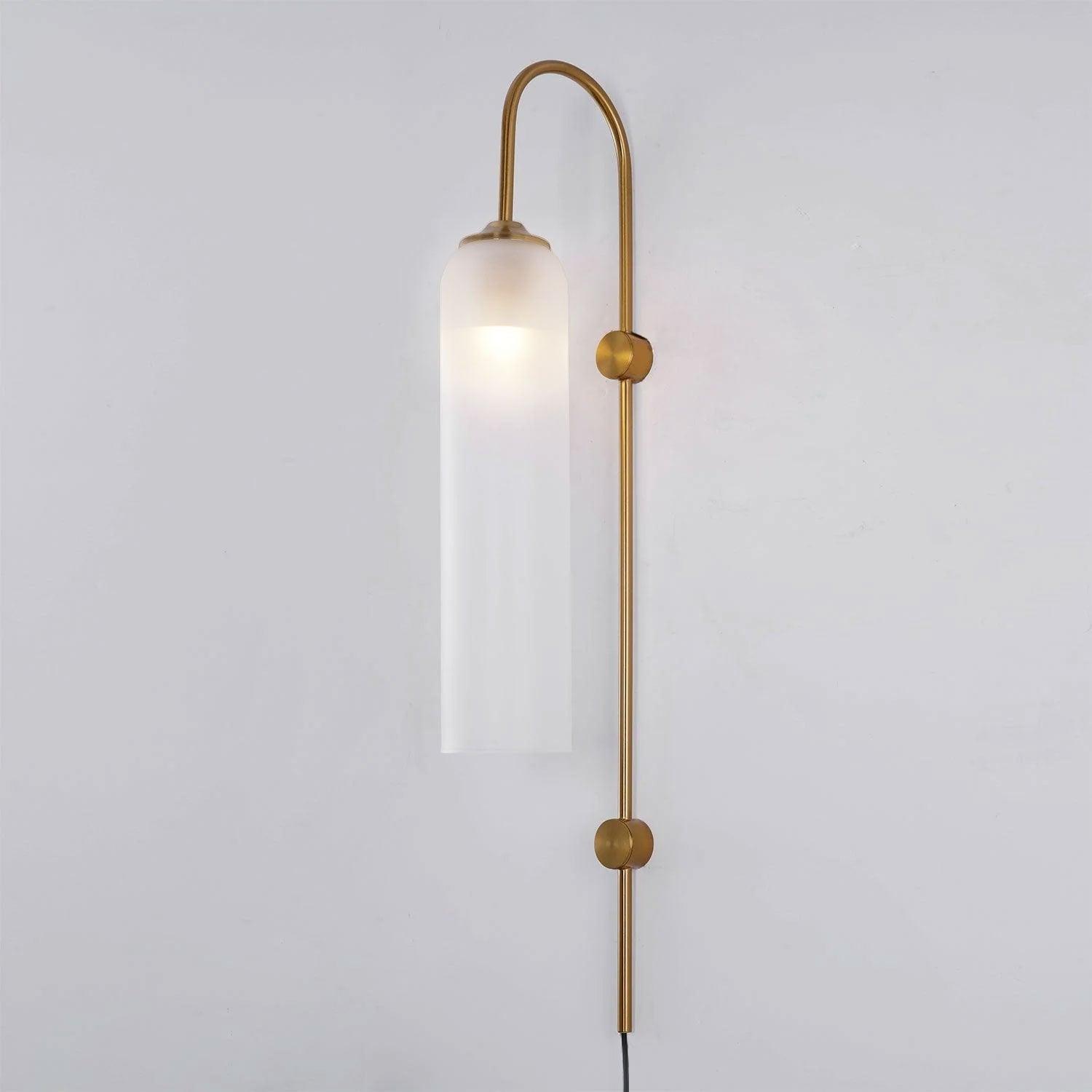 Contemporary Glass Plug-In Wall Sconce Lighting Lobby