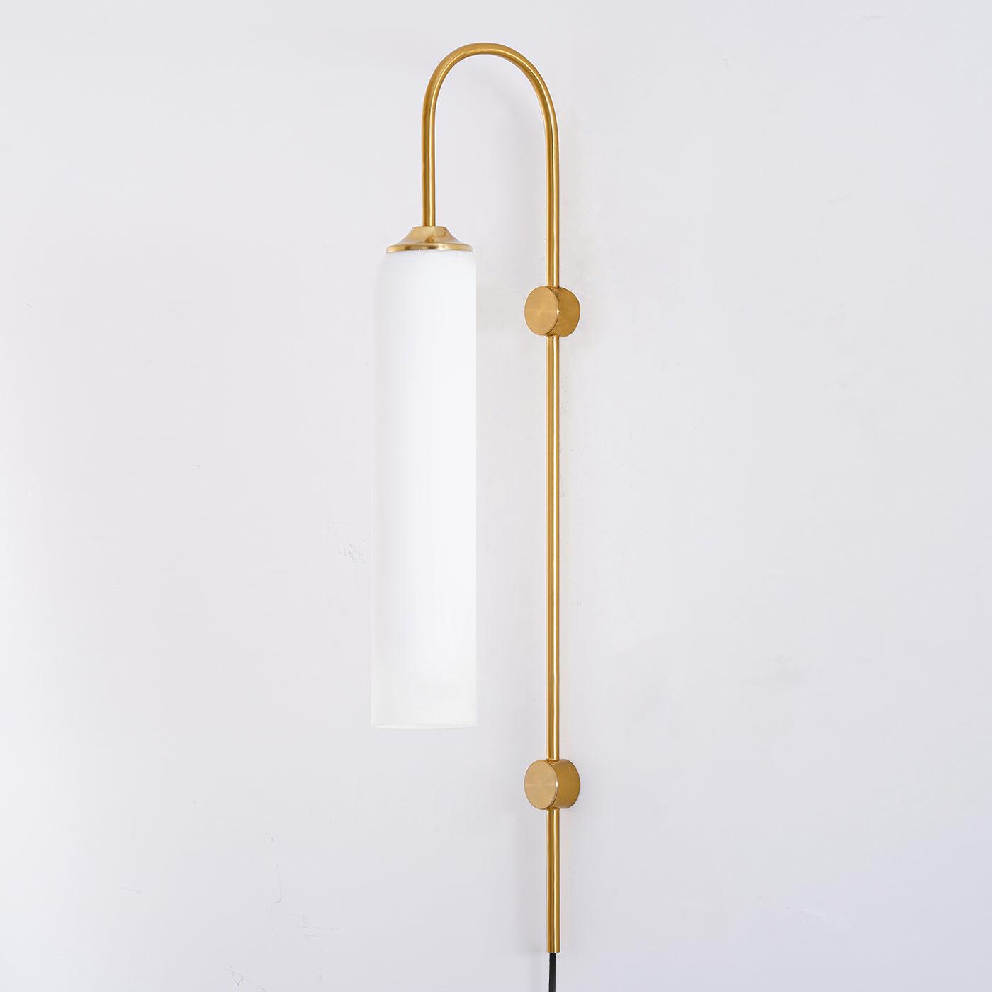 Contemporary Glass Plug-In Wall Sconce Lighting Lobby