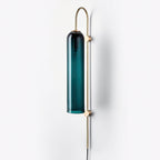 Contemporary Glass Plug-In Wall Sconce Lighting Lobby