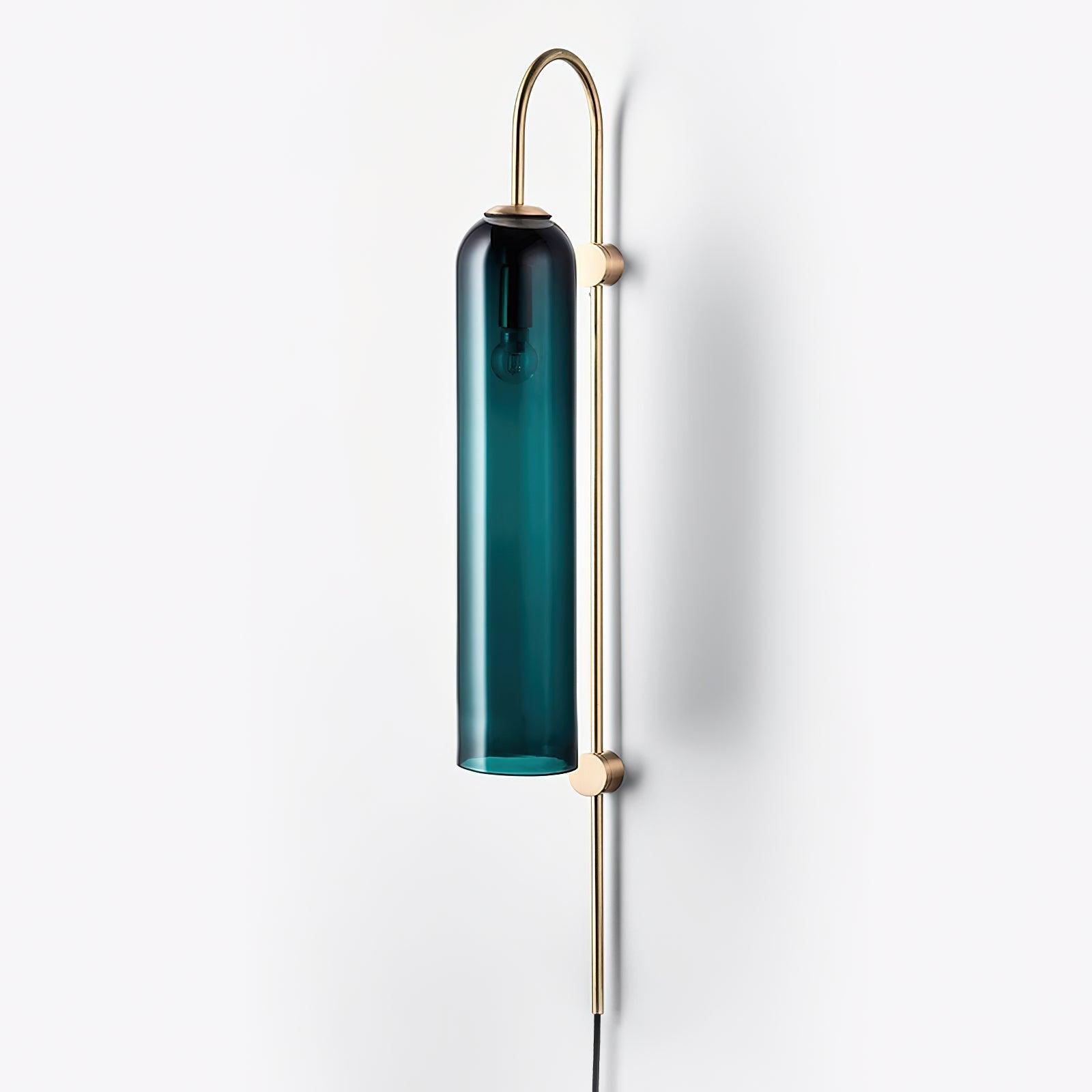 Contemporary Glass Plug-In Wall Sconce Lighting Lobby