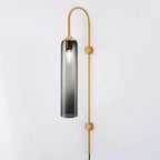 Contemporary Glass Plug-In Wall Sconce Lighting Lobby