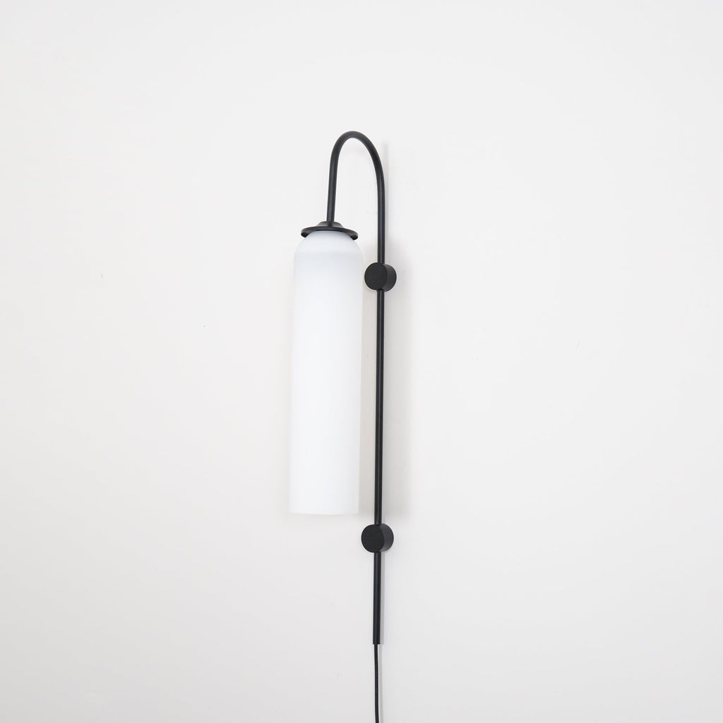 Contemporary Glass Plug-In Wall Sconce Lighting Lobby