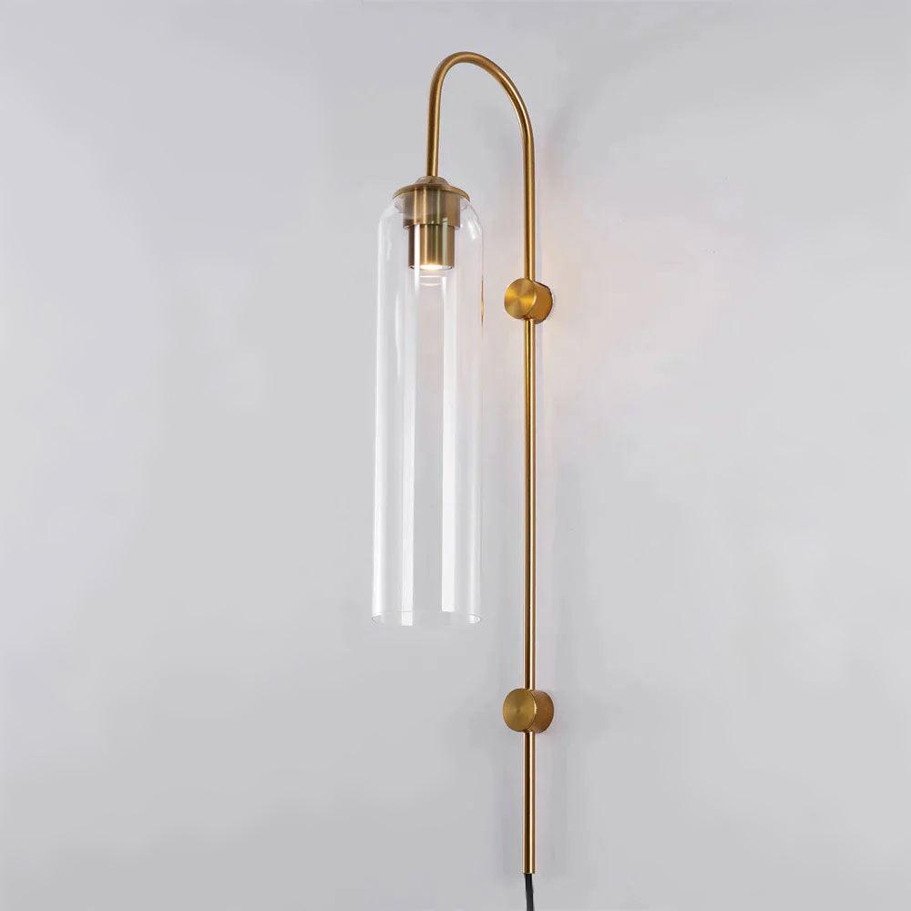 Contemporary Glass Plug-In Wall Sconce Lighting Lobby