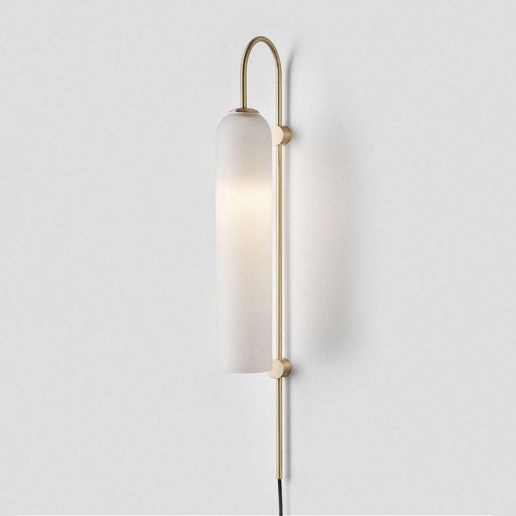 Contemporary Glass Plug-In Wall Sconce Lighting Lobby