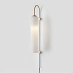 Contemporary Glass Plug-In Wall Sconce Lighting Lobby