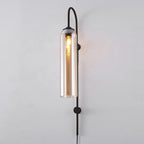Contemporary Glass Plug-In Wall Sconce Lighting Lobby
