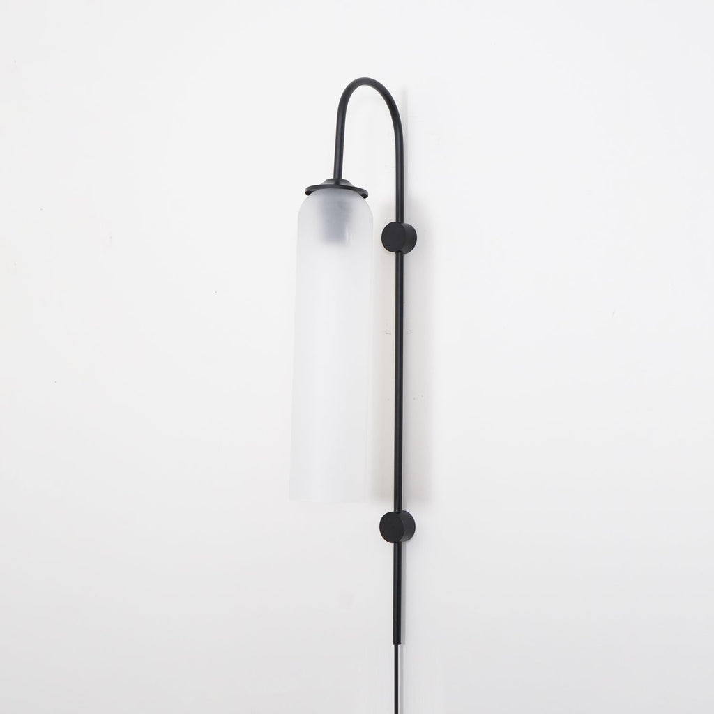 Contemporary Glass Plug-In Wall Sconce Lighting Lobby
