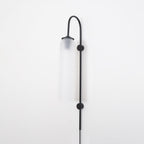 Contemporary Glass Plug-In Wall Sconce Lighting Lobby