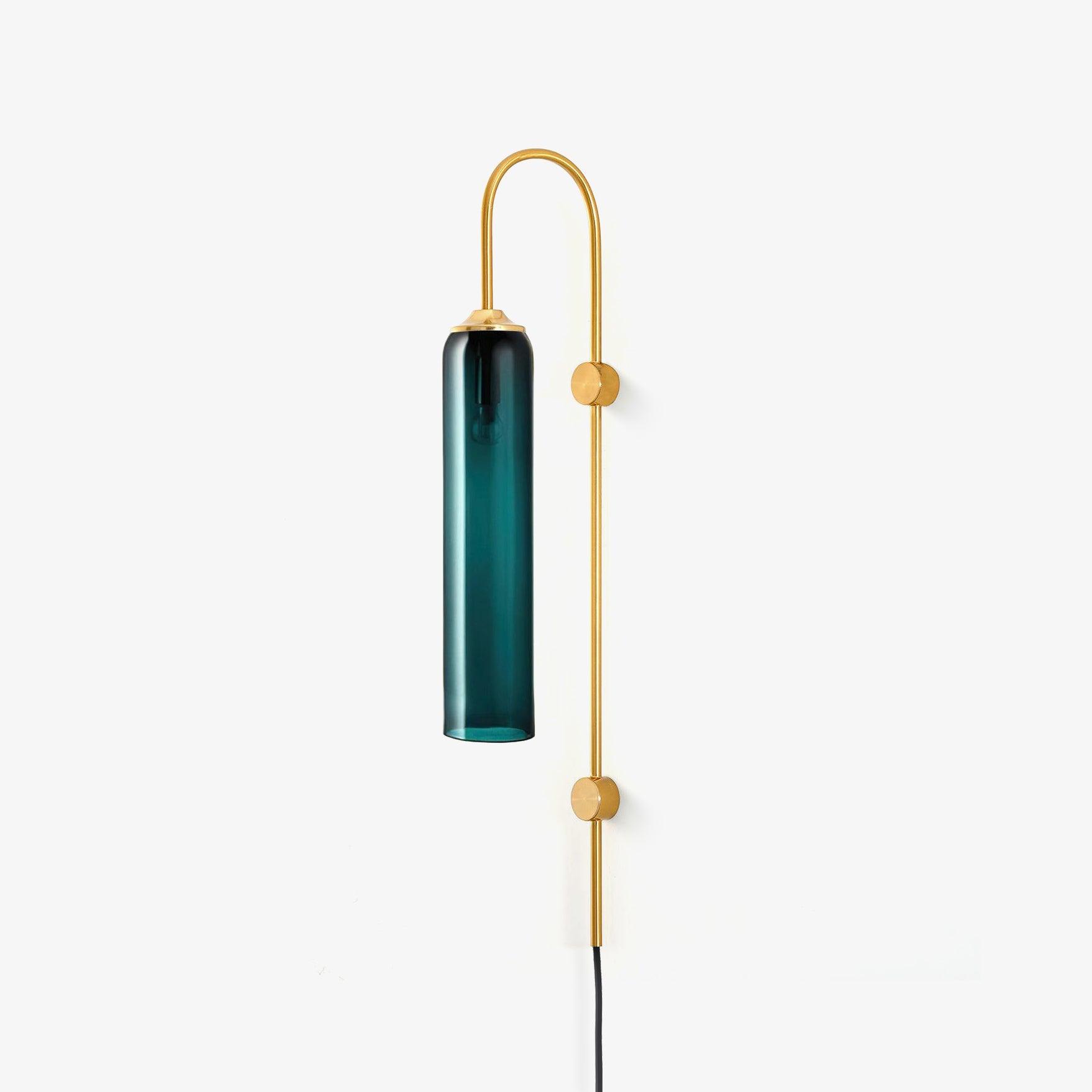 Contemporary Glass Plug-In Wall Sconce Lighting Lobby