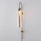 Contemporary Glass Plug-In Wall Sconce Lighting Lobby