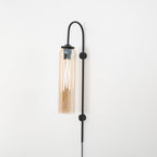 Contemporary Glass Plug-In Wall Sconce Lighting Lobby
