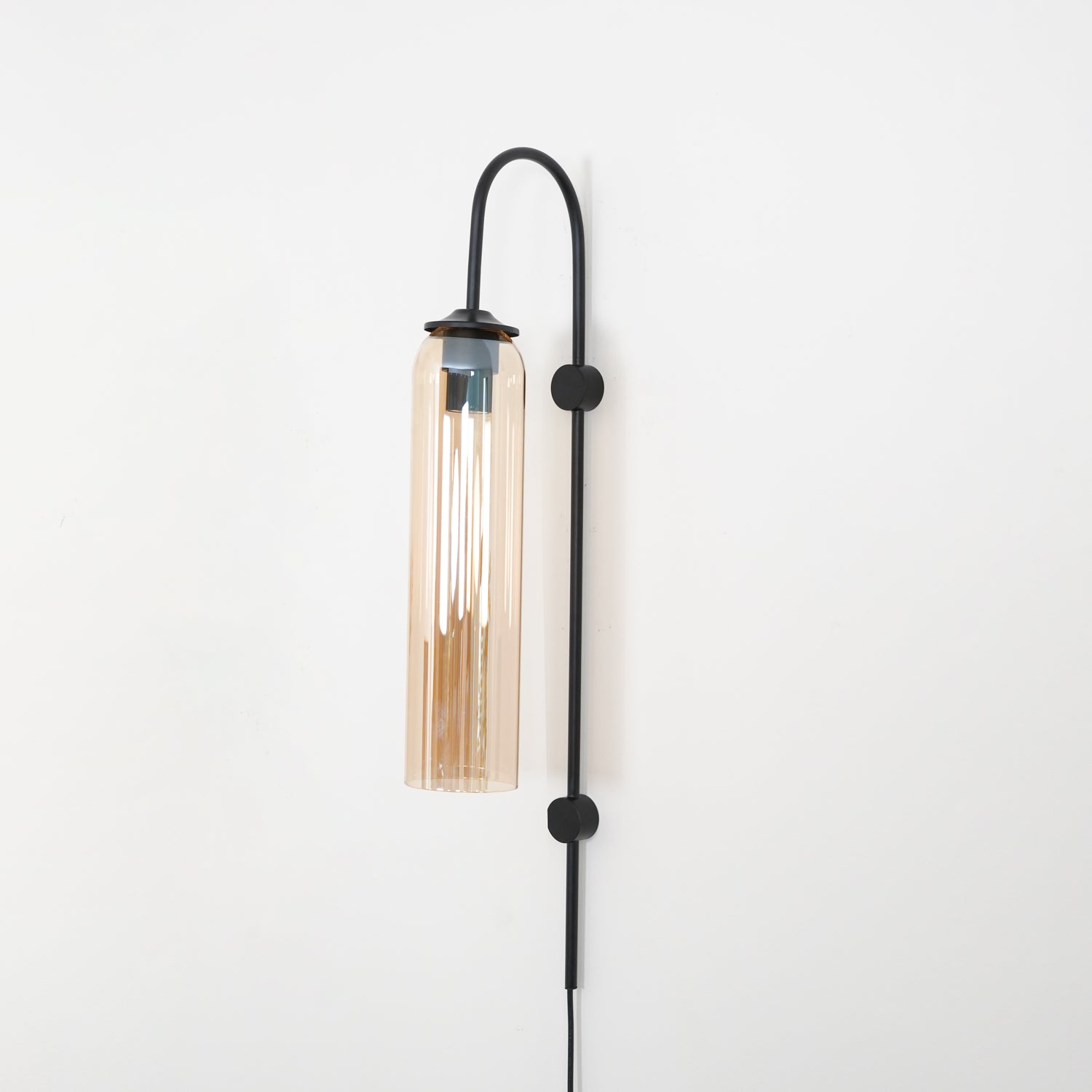 Contemporary Glass Plug-In Wall Sconce Lighting Lobby