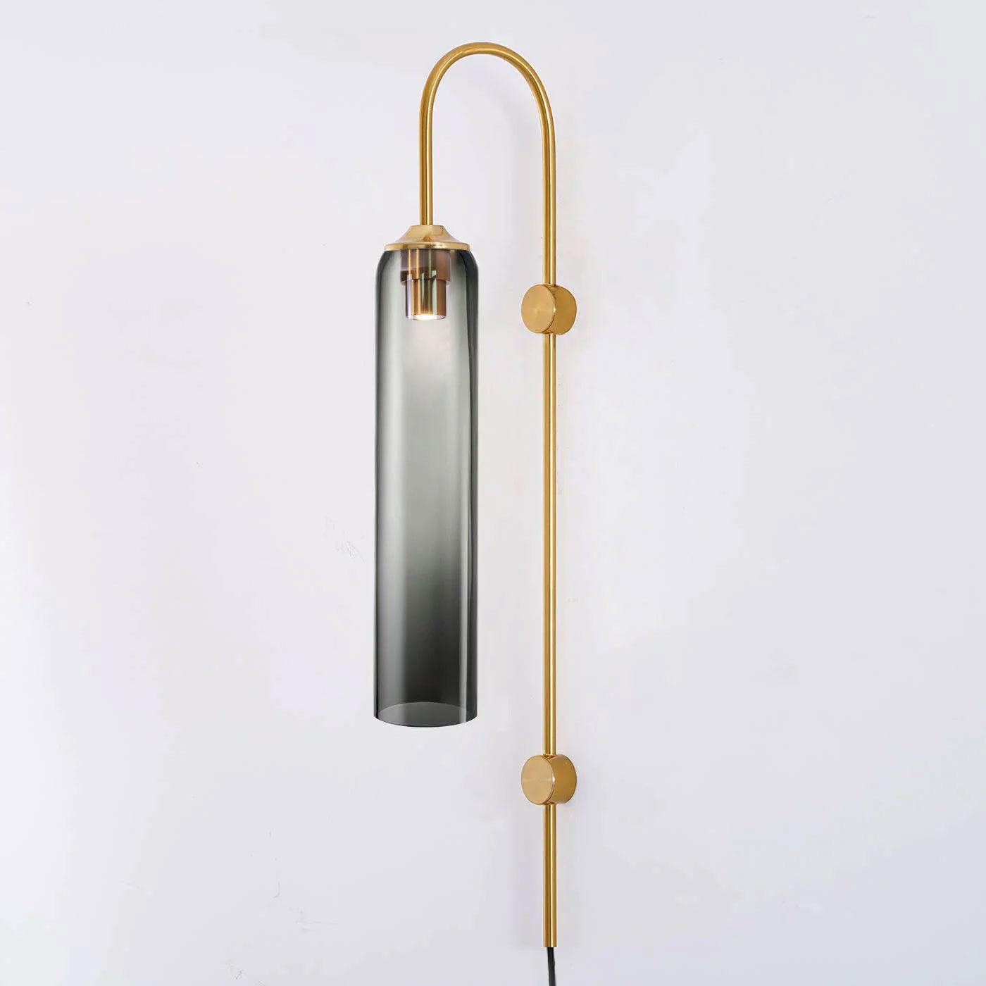 Contemporary Glass Plug-In Wall Sconce Lighting Lobby