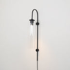 Contemporary Glass Plug-In Wall Sconce Lighting Lobby