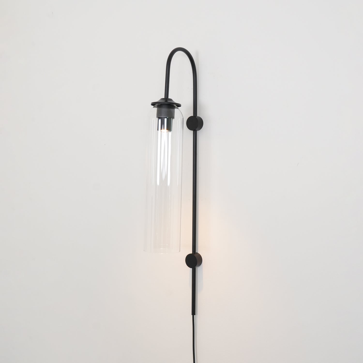Contemporary Glass Plug-In Wall Sconce Lighting Lobby