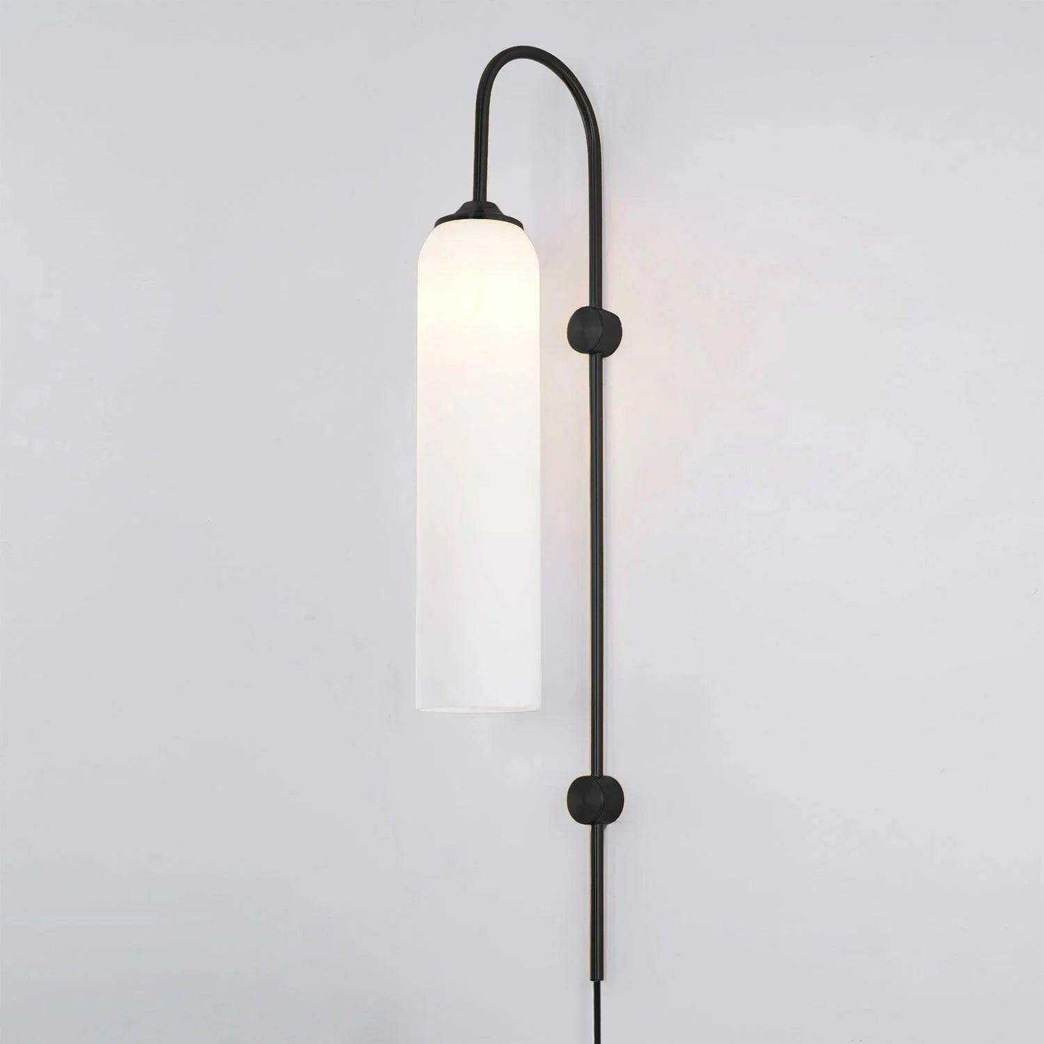 Contemporary Glass Plug-In Wall Sconce Lighting Lobby