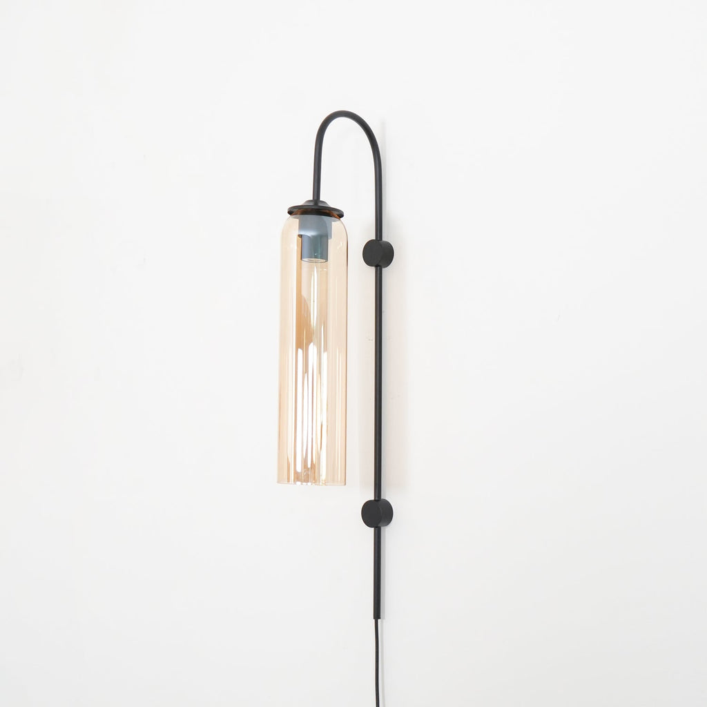 Contemporary Glass Plug-In Wall Sconce Lighting Lobby