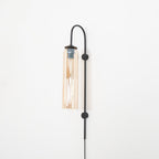 Contemporary Glass Plug-In Wall Sconce Lighting Lobby