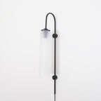 Contemporary Glass Plug-In Wall Sconce Lighting Lobby
