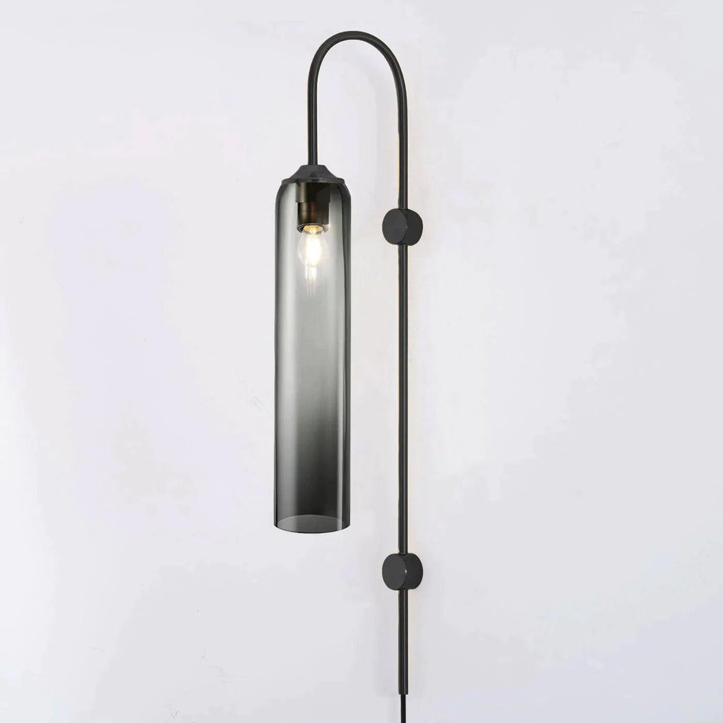 Contemporary Glass Plug-In Wall Sconce Lighting Lobby