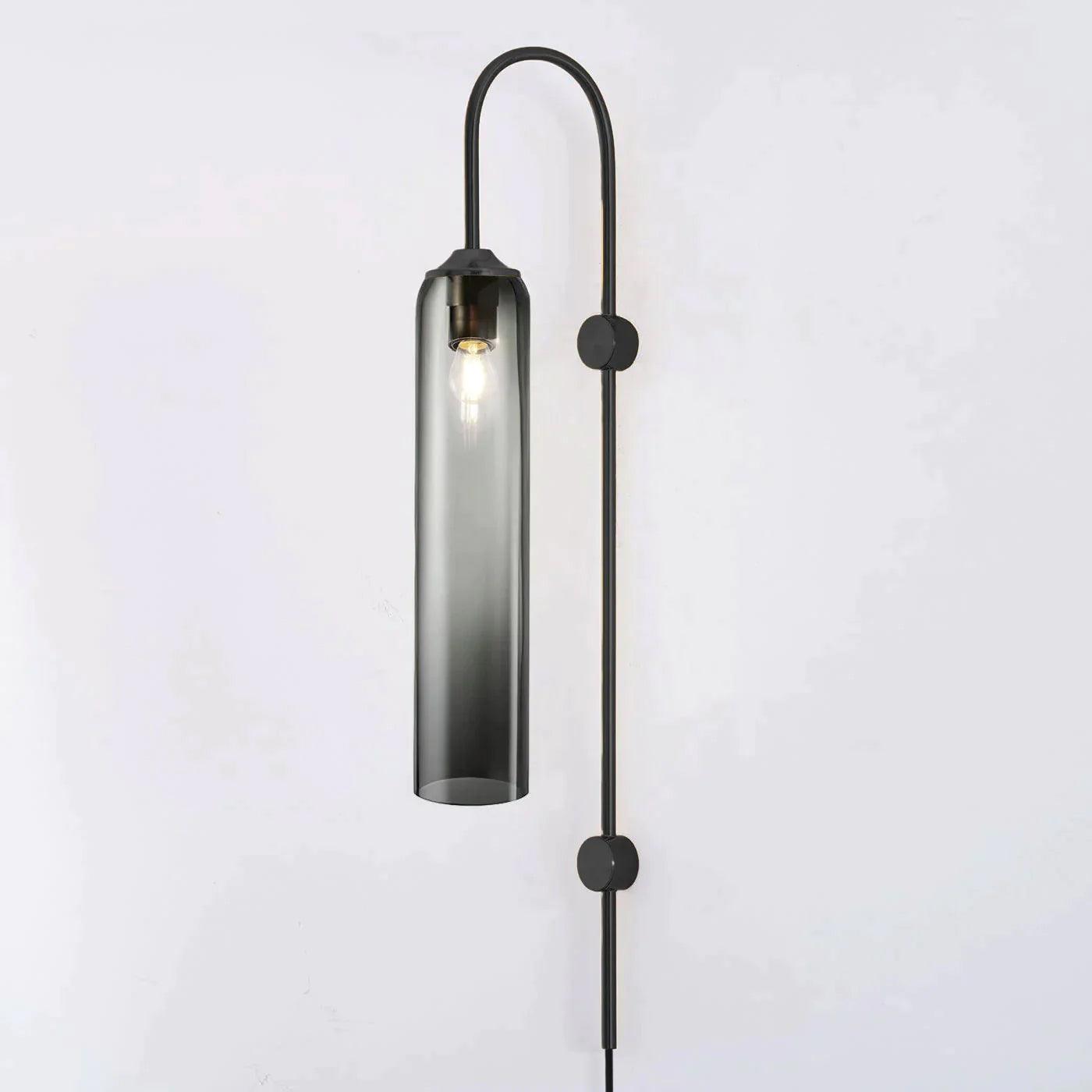 Contemporary Glass Plug-In Wall Sconce Lighting Lobby