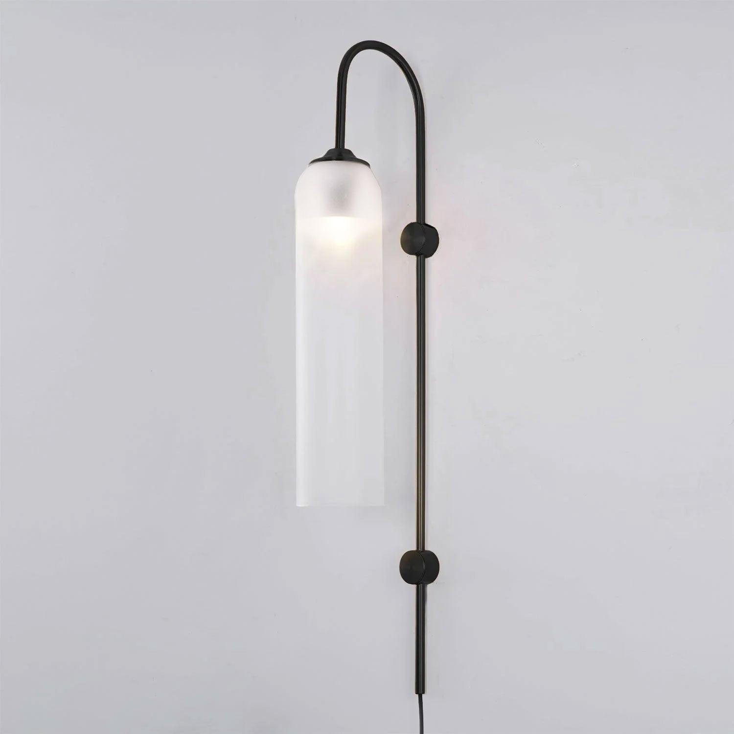 Contemporary Glass Plug-In Wall Sconce Lighting Lobby