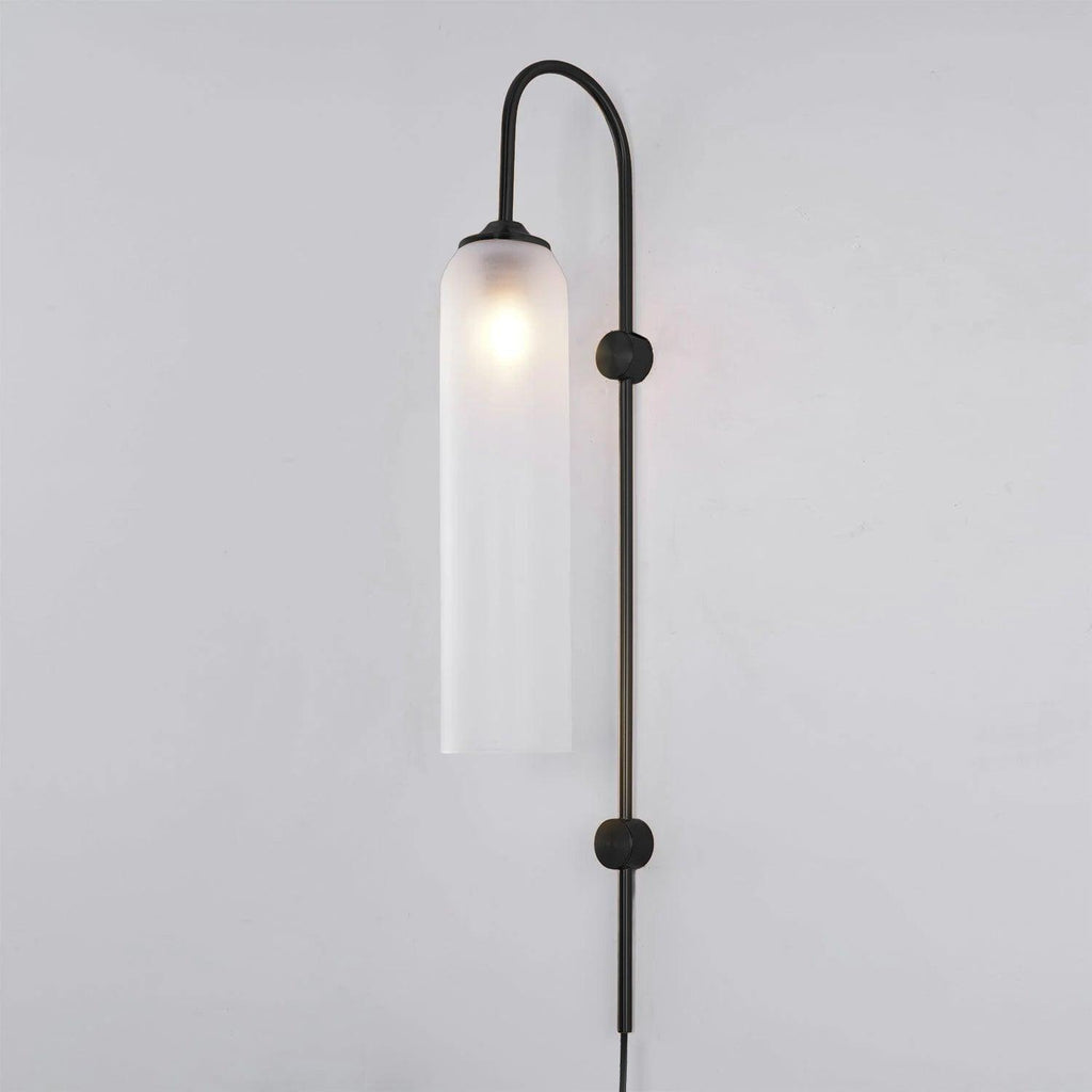 Contemporary Glass Plug-In Wall Sconce Lighting Lobby