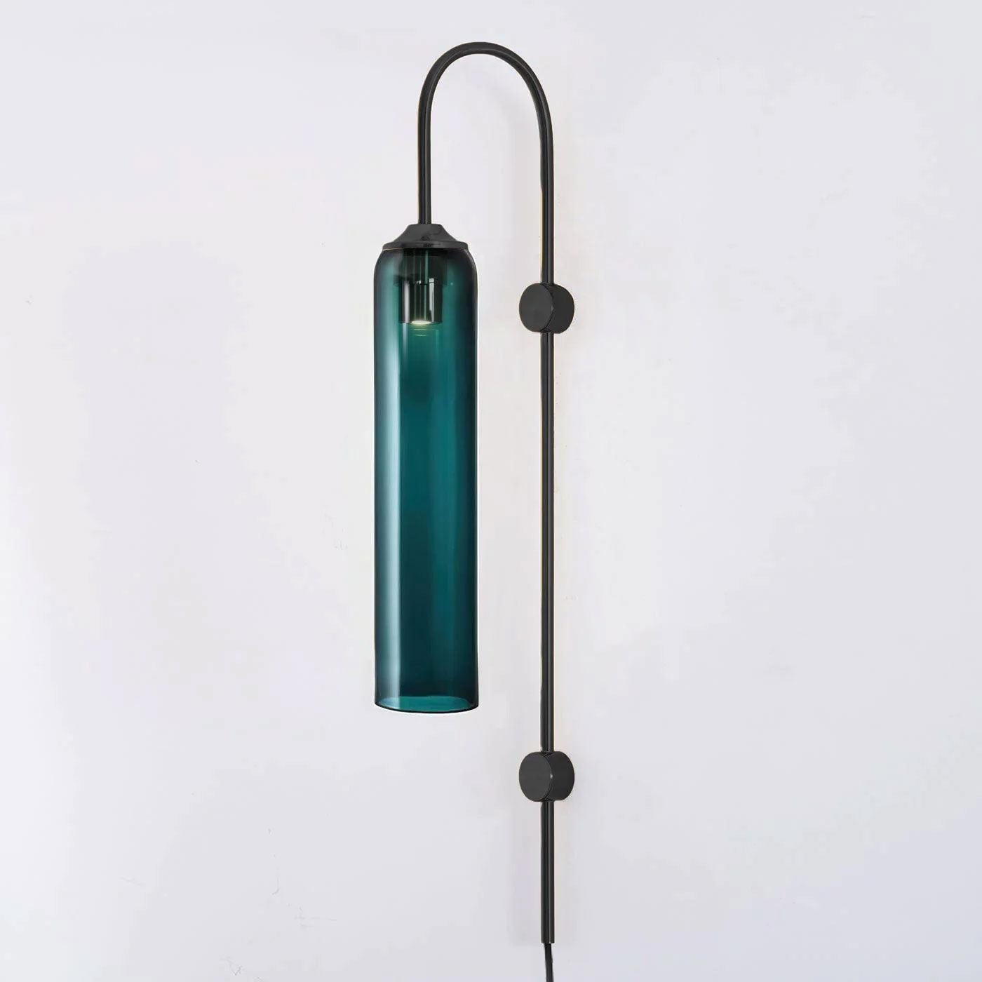 Contemporary Glass Plug-In Wall Sconce Lighting Lobby