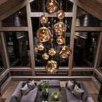 Contemporary Lava Ceiling Suspension Lighting Lobby