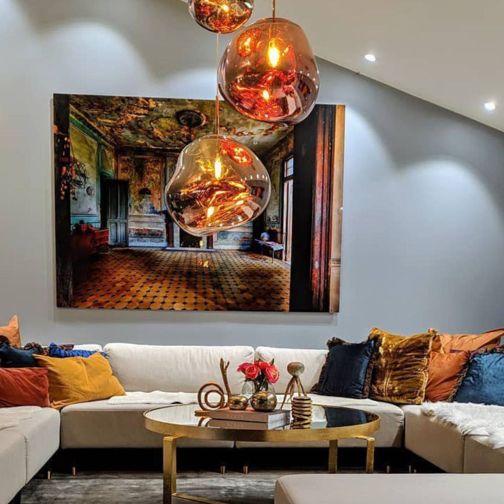 Contemporary Lava Ceiling Suspension Lighting Lobby