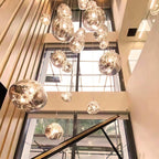 Contemporary Lava Ceiling Suspension Lighting Lobby