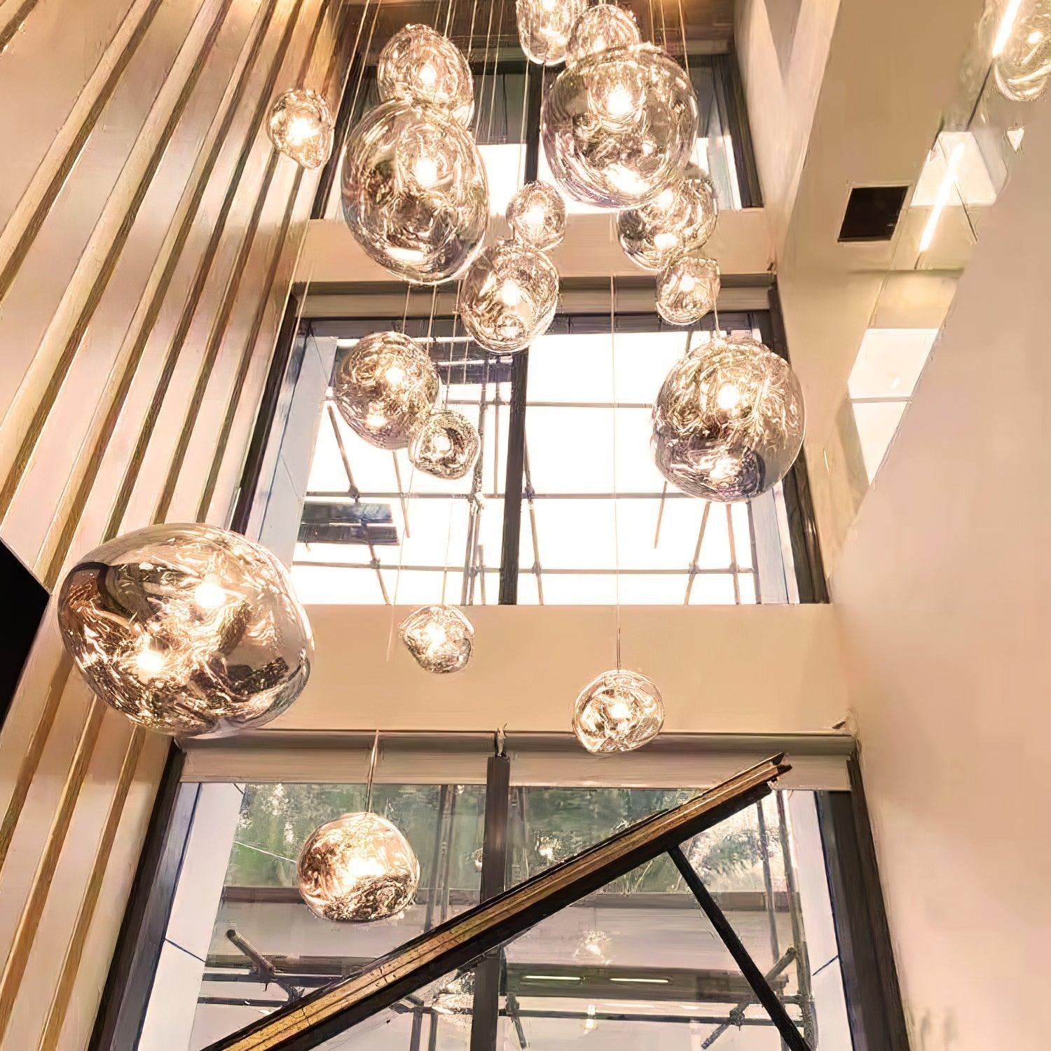 Contemporary Lava Ceiling Suspension Lighting Lobby