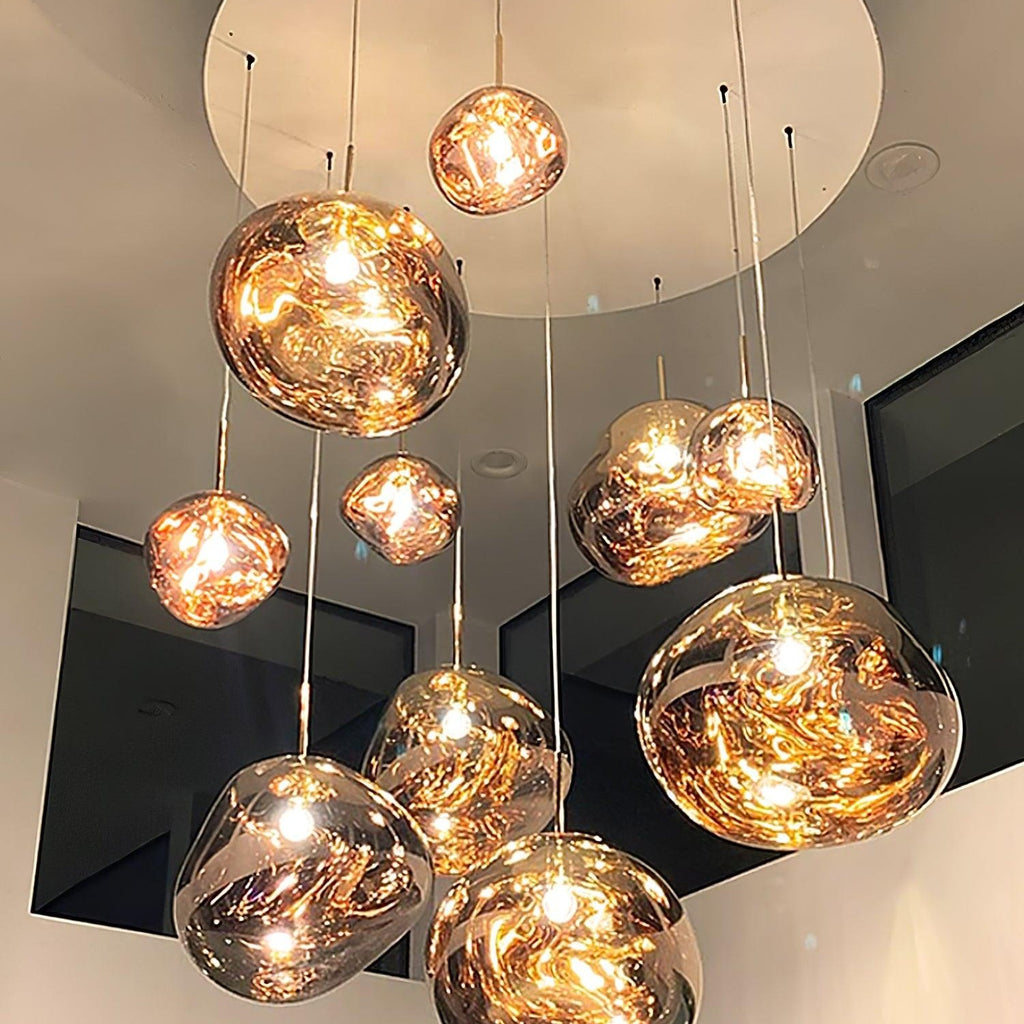 Contemporary Lava Ceiling Suspension Lighting Lobby