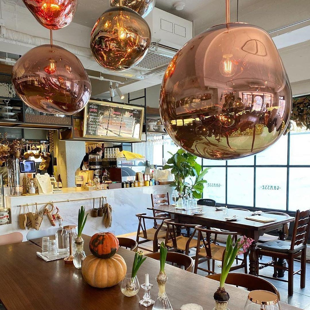 Contemporary Lava Ceiling Suspension Lighting Lobby