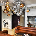 Contemporary Lava Ceiling Suspension Lighting Lobby