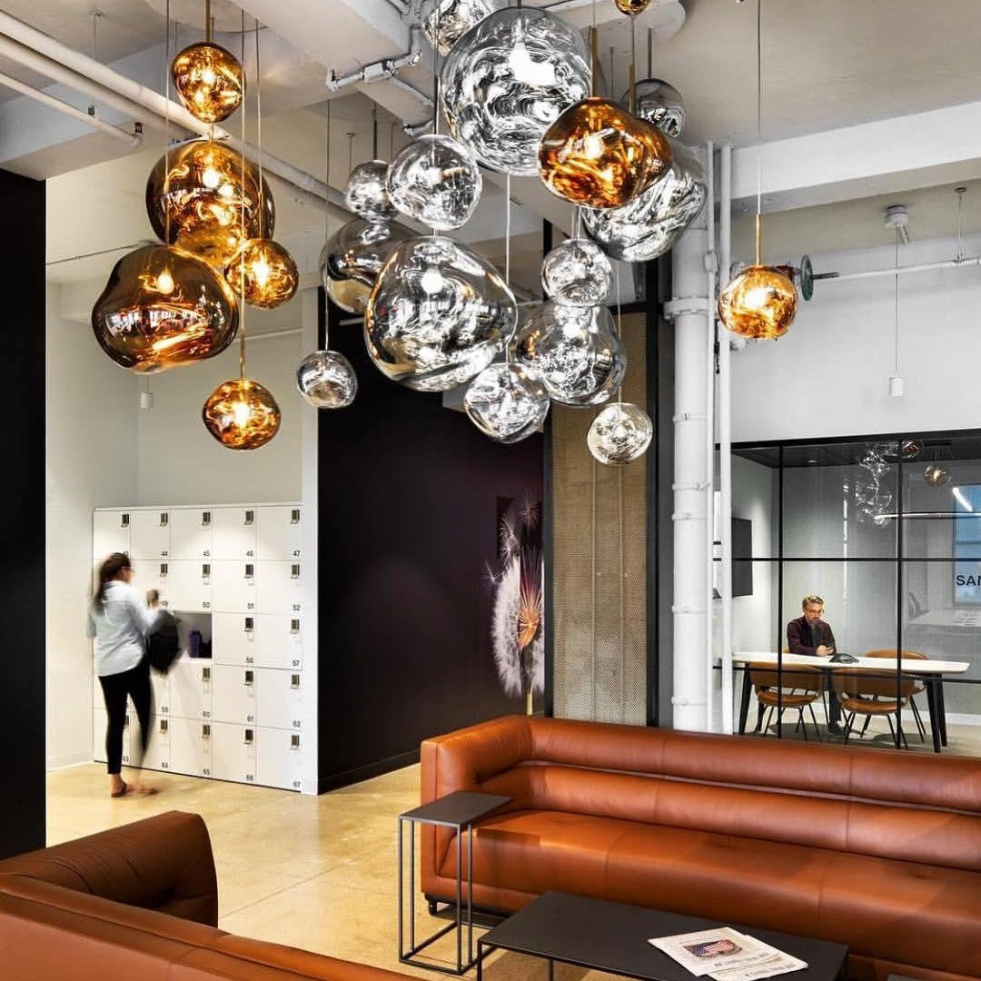 Contemporary Lava Ceiling Suspension Lighting Lobby