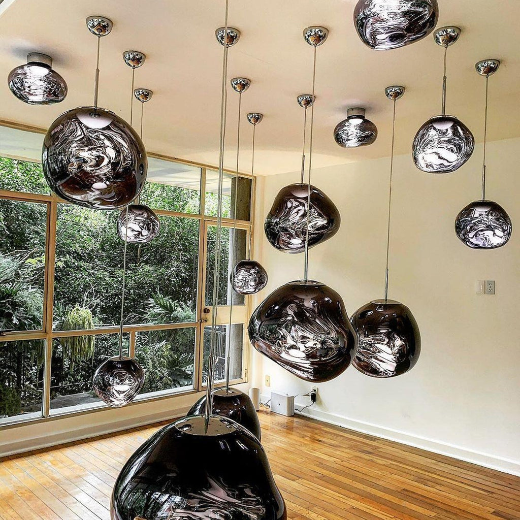 Contemporary Lava Ceiling Suspension Lighting Lobby