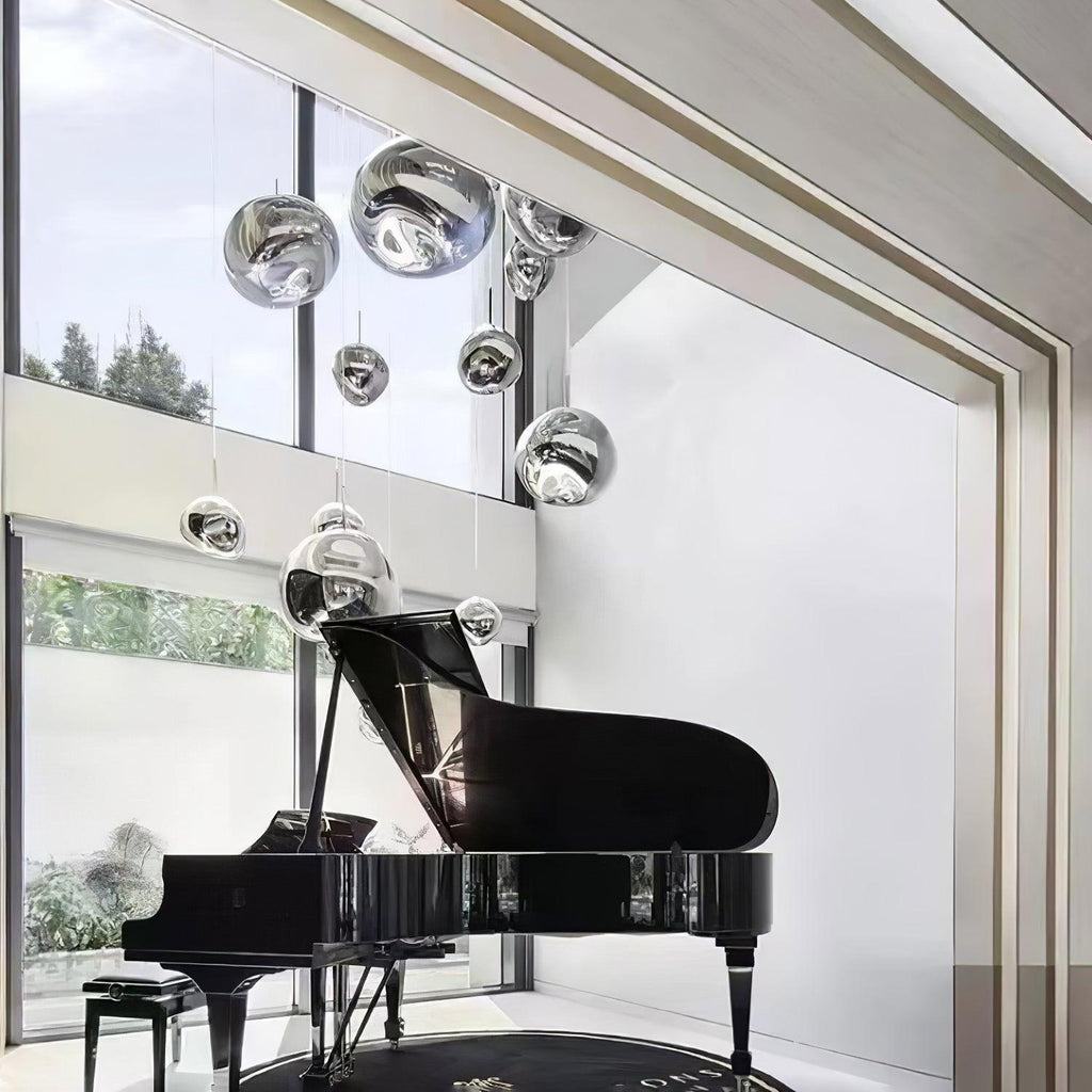 Contemporary Lava Ceiling Suspension Lighting Lobby
