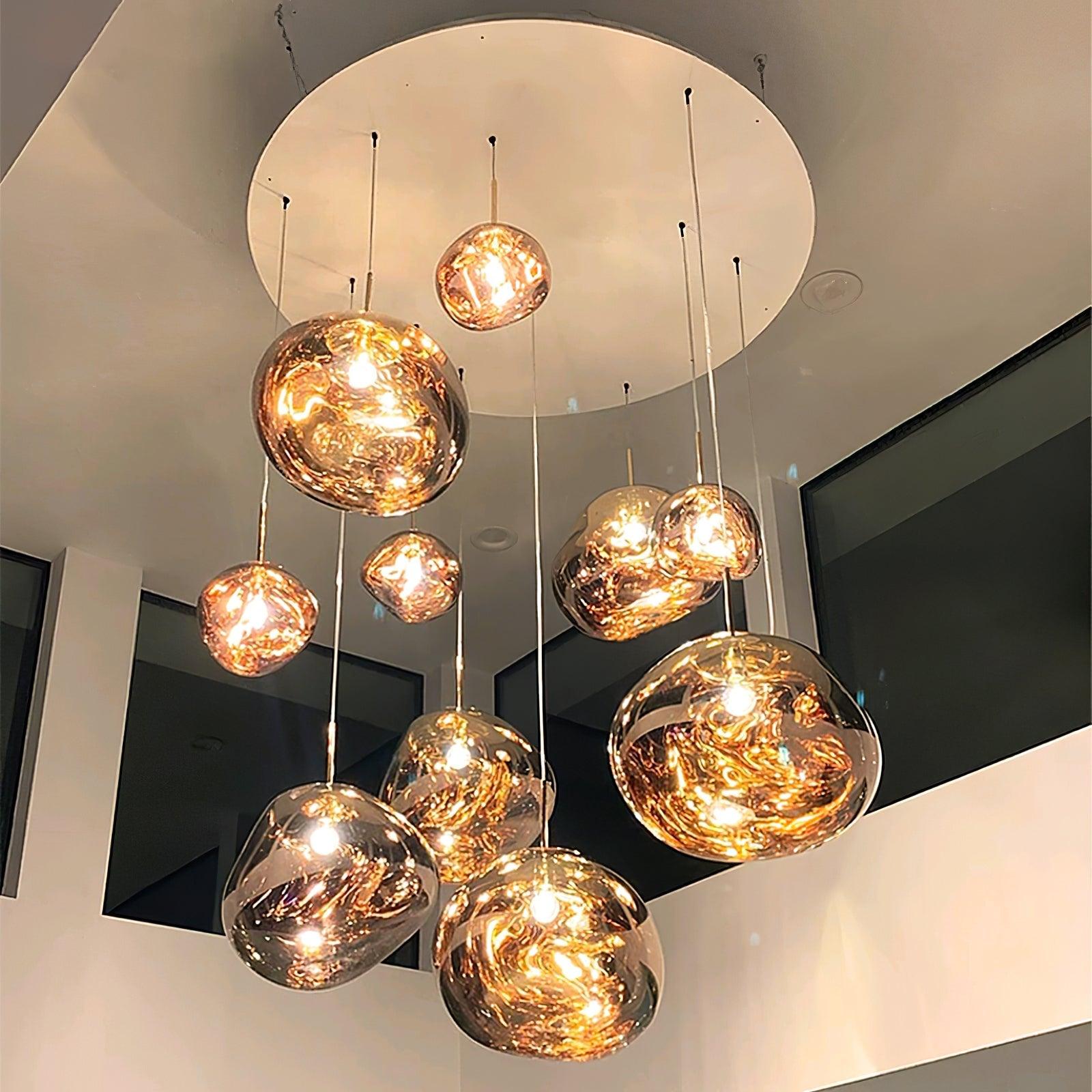 Contemporary Lava Ceiling Suspension Lighting Lobby