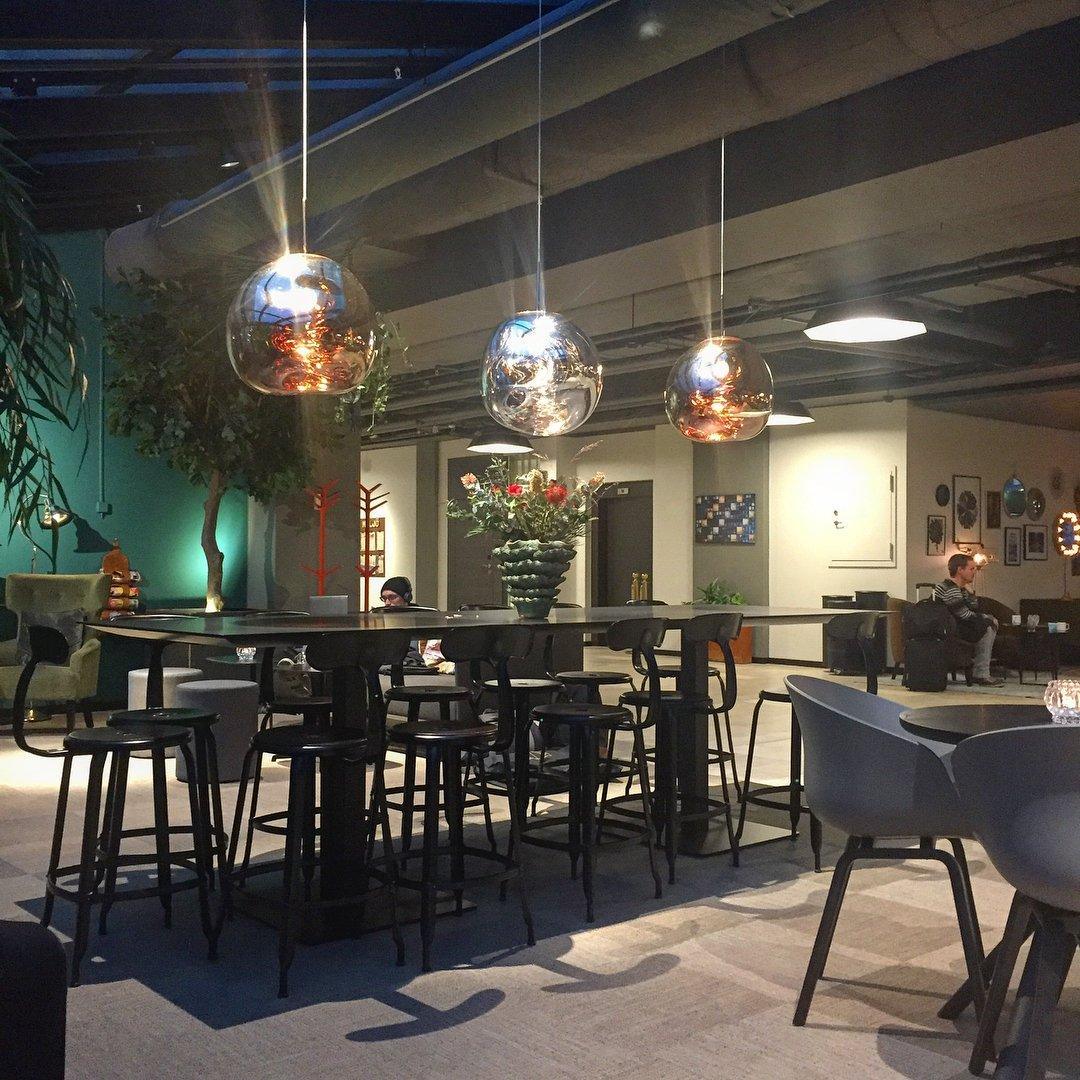 Contemporary Lava Ceiling Suspension Lighting Lobby