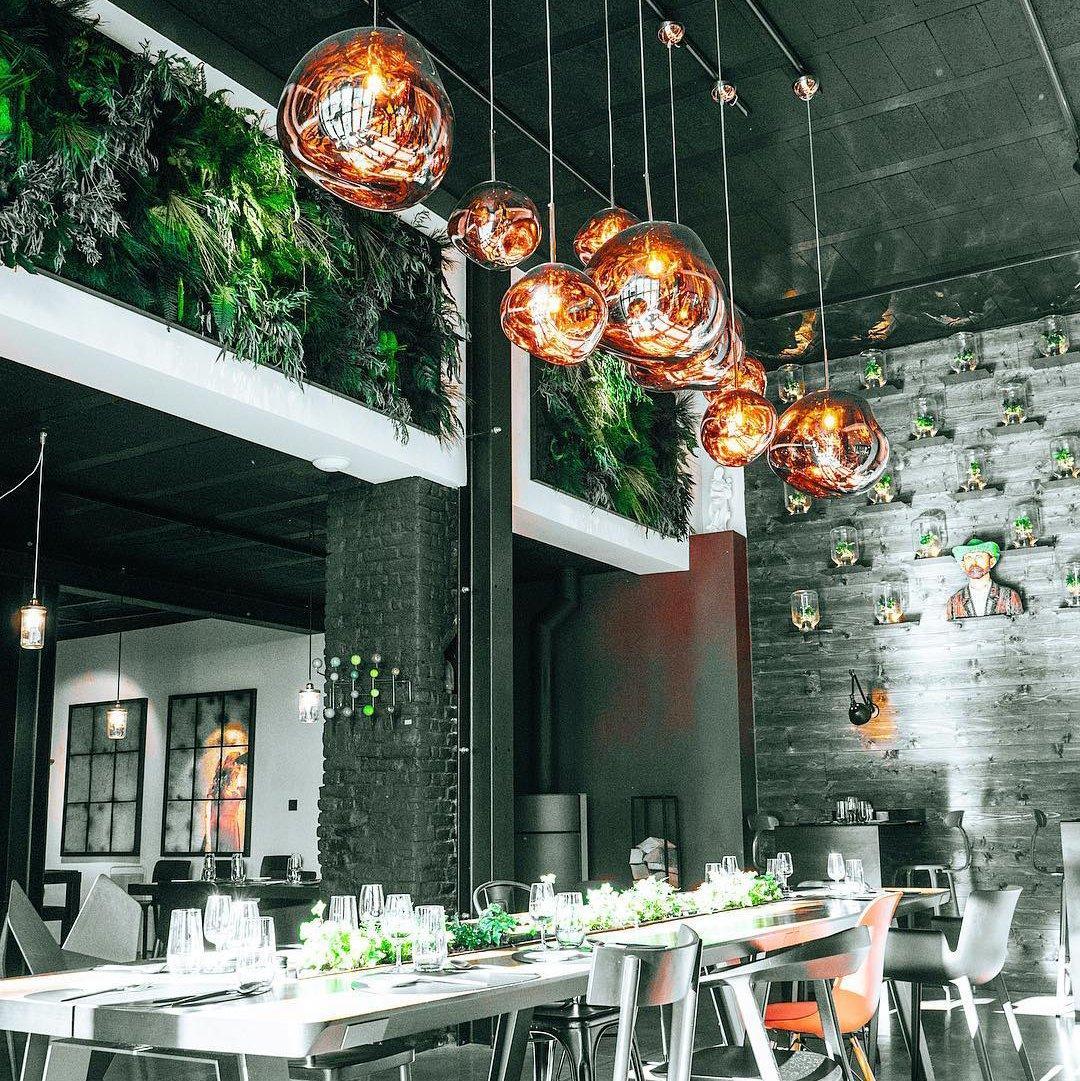 Contemporary Lava Ceiling Suspension Lighting Lobby