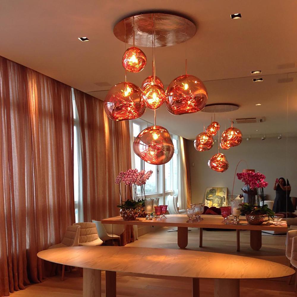 Contemporary Lava Ceiling Suspension Lighting Lobby