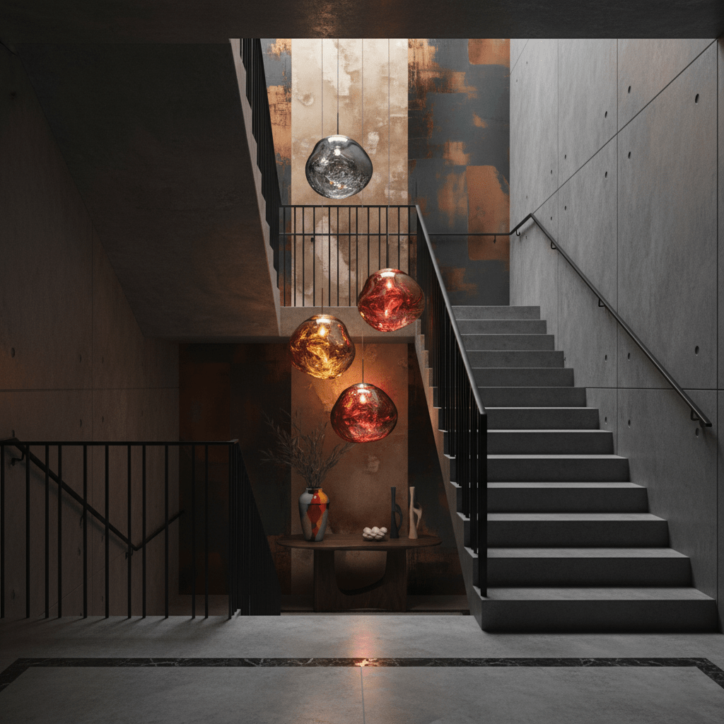 Contemporary Lava Ceiling Suspension Lighting Lobby