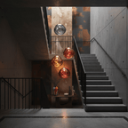 Contemporary Lava Ceiling Suspension Lighting Lobby